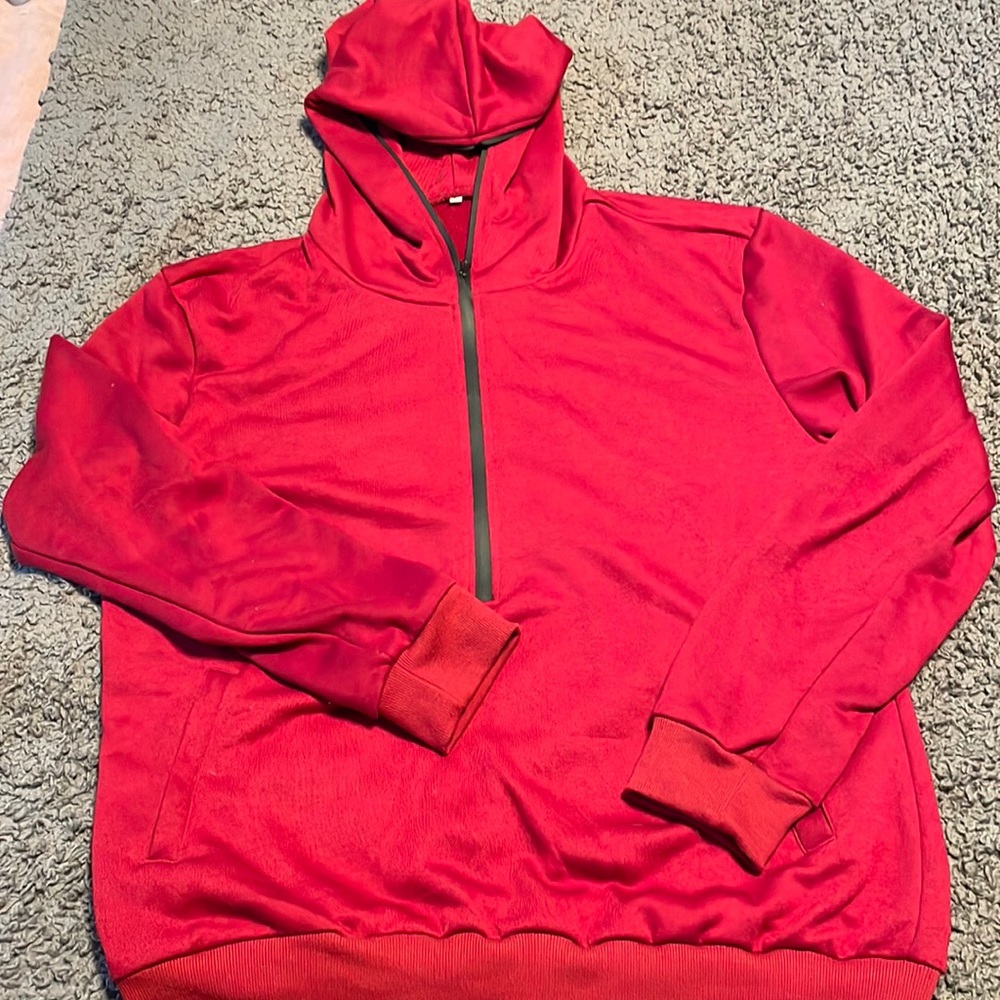 Maroon color hoodie